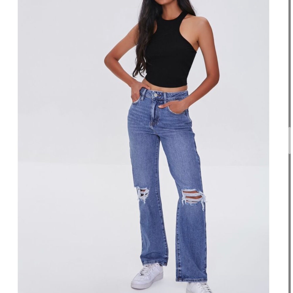 Straight leg jeans